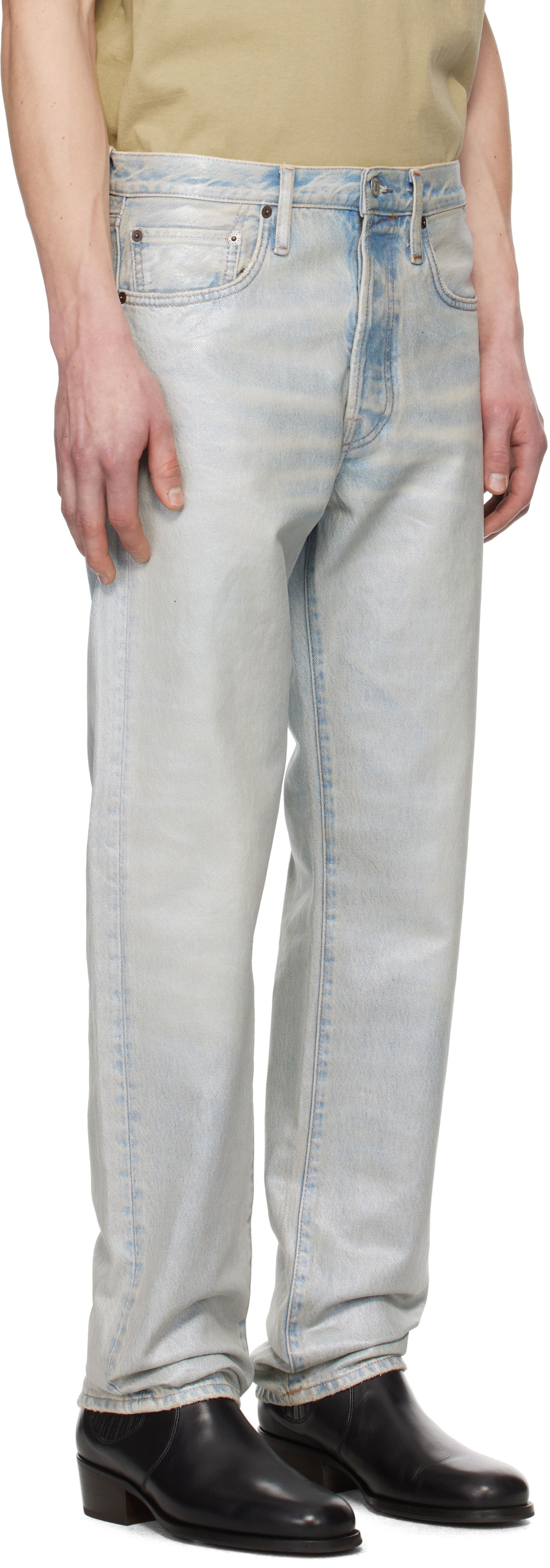 Džínsy Acne Studios Acne Studios Regular Fit 1996 Jeans Modrá | B00398-, 1