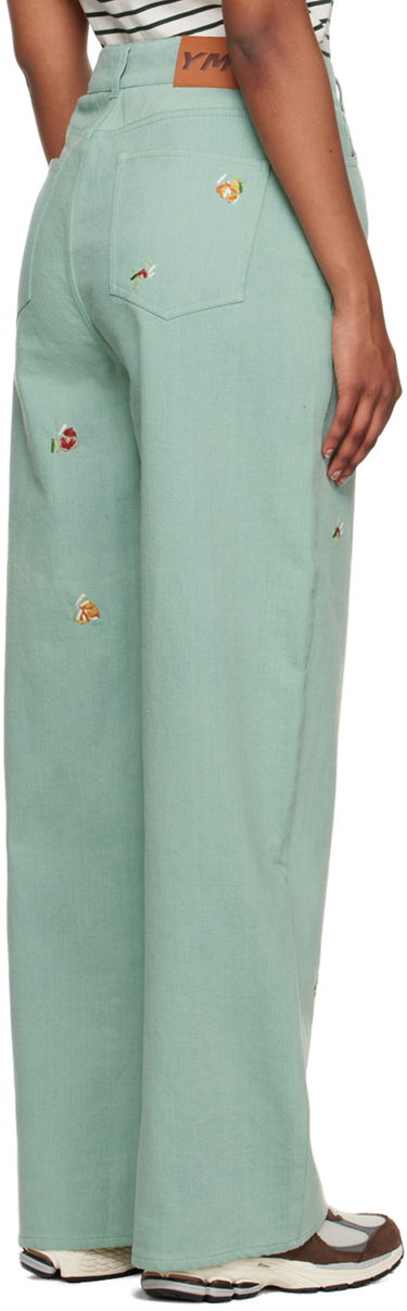 Džínsy YMC YMC Embroidered Papa Jeans Zelené | Q4UAF, 2