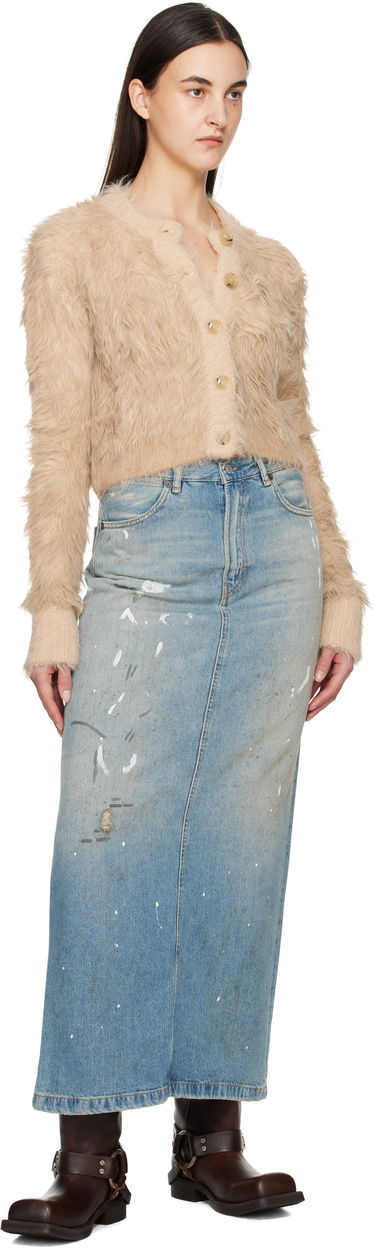 Sveter Acne Studios Acne Studios Textured Cardigan Béžová | A60553-, 3