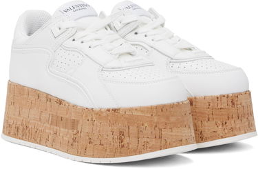 Tenisky a topánky Valentino Valentino Garavani Freedots XL Calfskin & Cork Biela | 6W2S0IG5NGG, 3