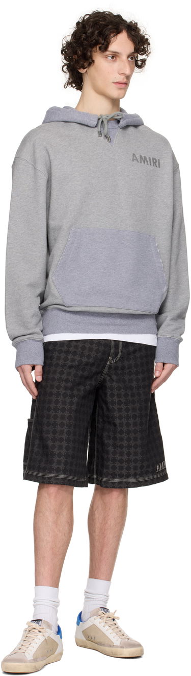 Mikina AMIRI AMIRI Stencil Oversized Hoodie Šedá | AMJYHD1121, 3