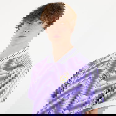 Dres adidas Originals Real Madrid Purple and White Geometric Pattern Football Jersey Fialová | JN3055, 1