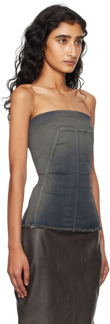 Tielko Rick Owens Rick Owens Concordians Denim Bustier Top Šedá | RP02E4127 SDKDEG, 1