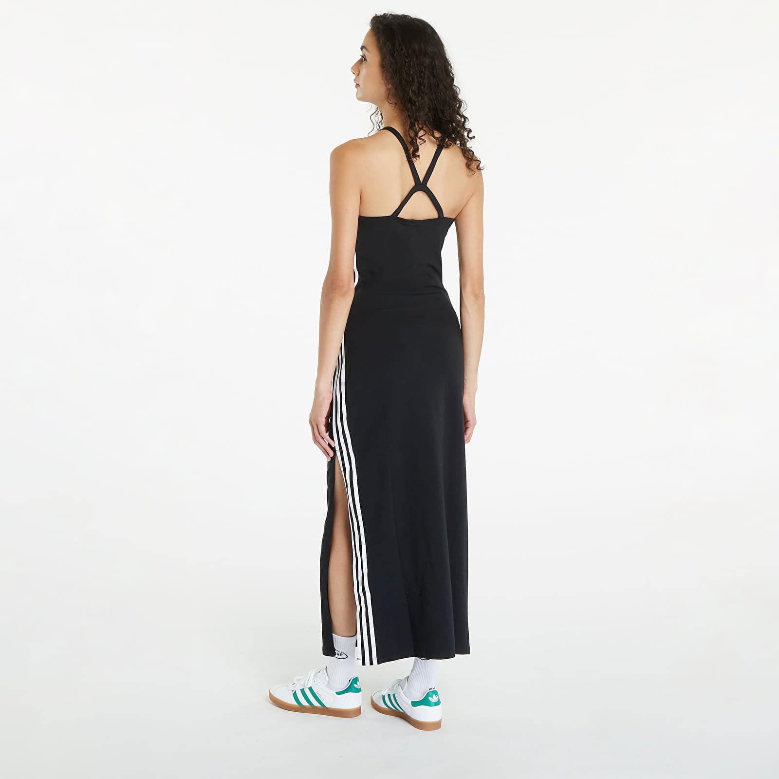 Black 3-Stripes Maxi Dress