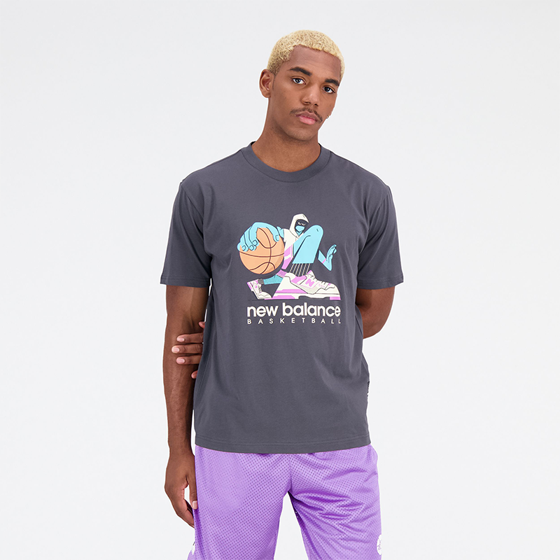 Tričko New Balance Tee Šedá | MT31589ACK, 0