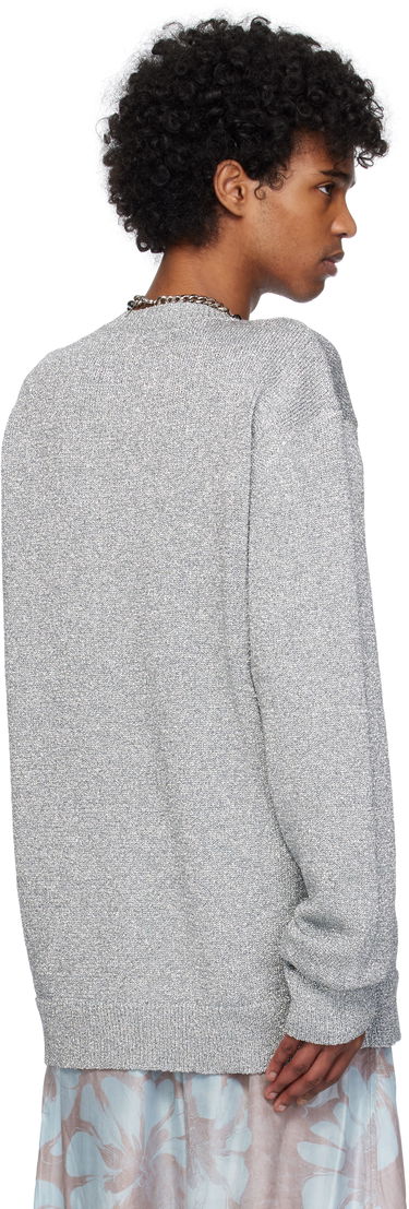 Sveter Dries Van Noten Dries Van Noten Metallic Thread Sweater Šedá | 251-021224-1706, 2