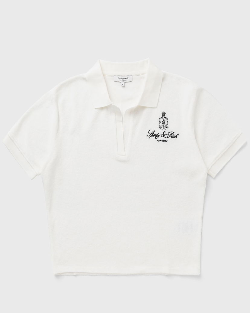 Polo tričko Sporty & Rich Sporty & Rich Women's Vendome Terry Polo Shirt Biela | TO001602231WH01