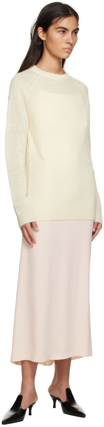 Sveter TOTEME TOTEME Monogram Knit Sweater Biela | 232-5153-306, 3