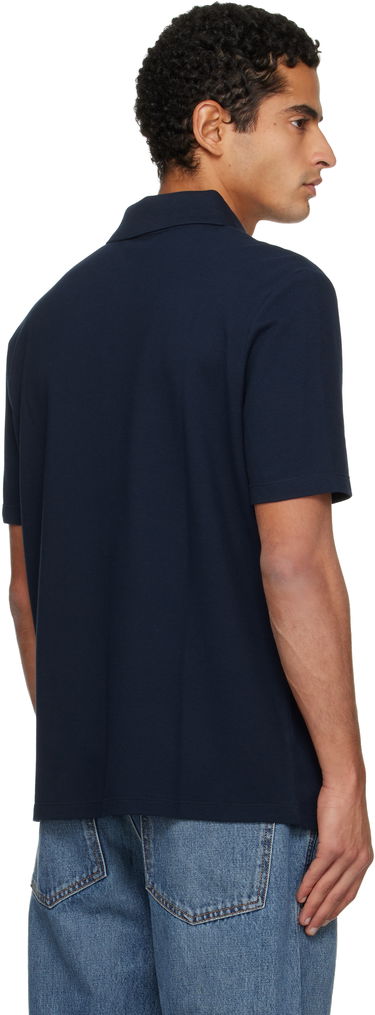 Polo tričko Balmain Print Cotton Polo Navy | FH1GC035GE96, 2