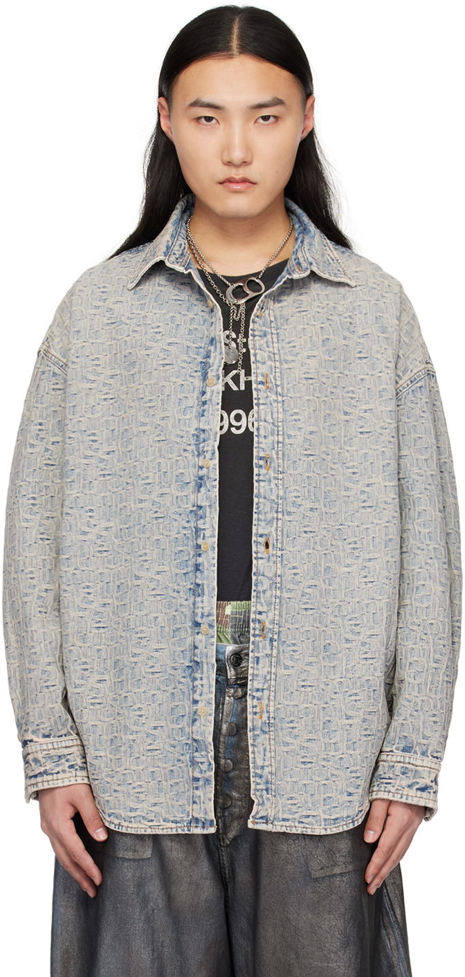 Košeľa Acne Studios Monogram Denim Shirt Modrá | BB0562-, 0