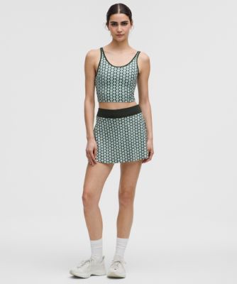 Súprava lululemon Geometric Pattern Cropped Tank Top B/C Cups Medium Support & Tennis Skirt Set Zelené | prod20002043, 7