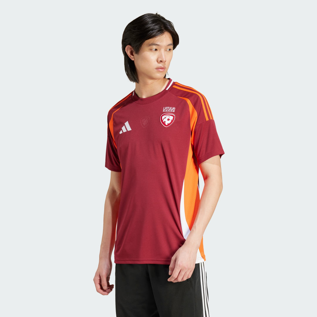 Dres adidas Performance Latvia Home Soccer Jersey Vínová | IQ2400, 0
