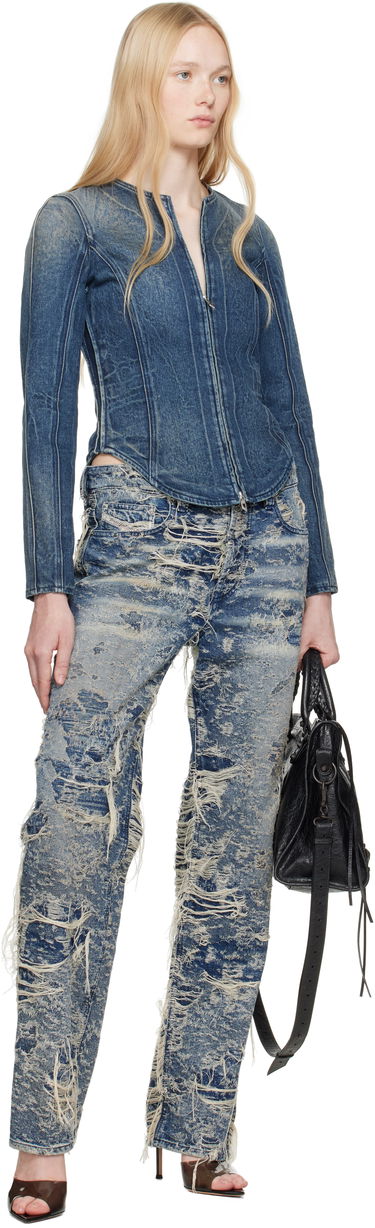 Džínsy Diesel Diesel 1988 D-Ark Regular Fit Distressed Jeans Modrá | A19193 09M04, 3