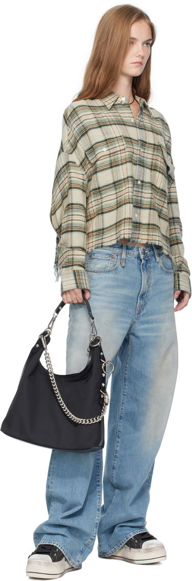 Kabelka R13 Small Chain-Link and Studded Hobo Bag Čierna | R13WA062-A010, 3