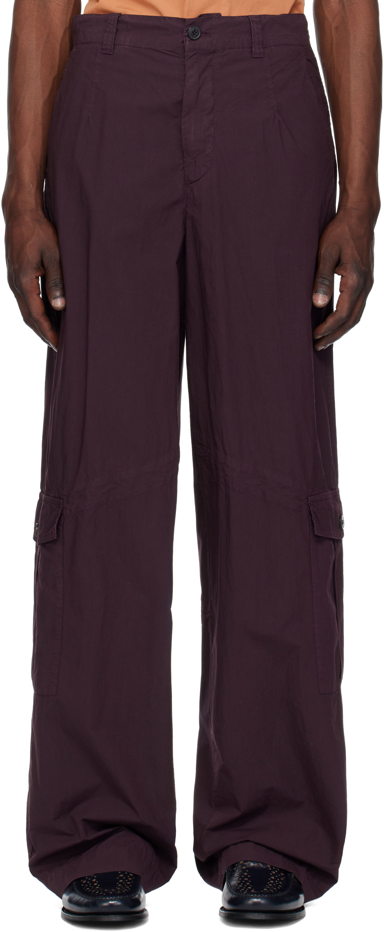 Cargo nohavice Dries Van Noten Dries Van Noten Loose Cargo Pants Fialová | 251-020941-1148, 0