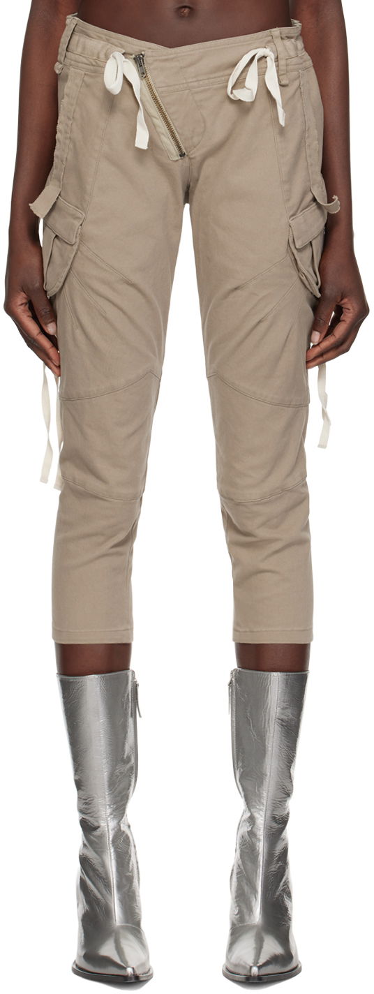 Cargo nohavice Ottolinger Ottolinger Cropped Cargo Pants Béžová | 0903801, 0