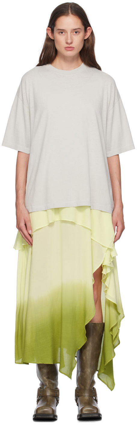 Šaty Acne Studios Yellow Layered T-Shirt & Maxi Dress Set Zelené | A20747-, 0