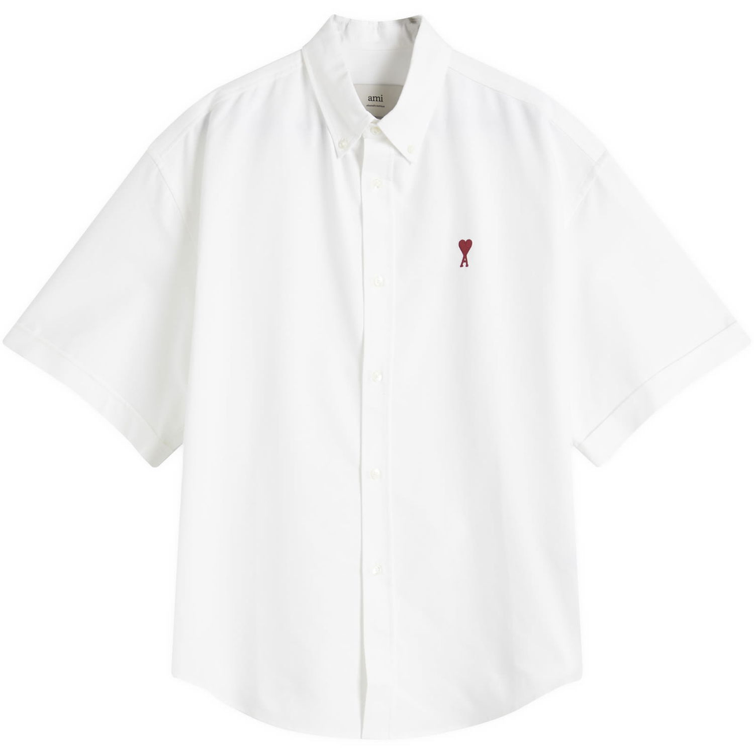 Košeľa AMI AMI Paris Boxy Fit Shirt, Size Large Biela | HSH230-CO0031-168, 1