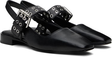 Oblečenie rag & bone Rag & Bone Astra Leather Slingback Slippers Čierna | WFF24SF002TB2, 3