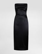 Dolce & Gabbana Satin Corset Sheath Calf-Length Dress