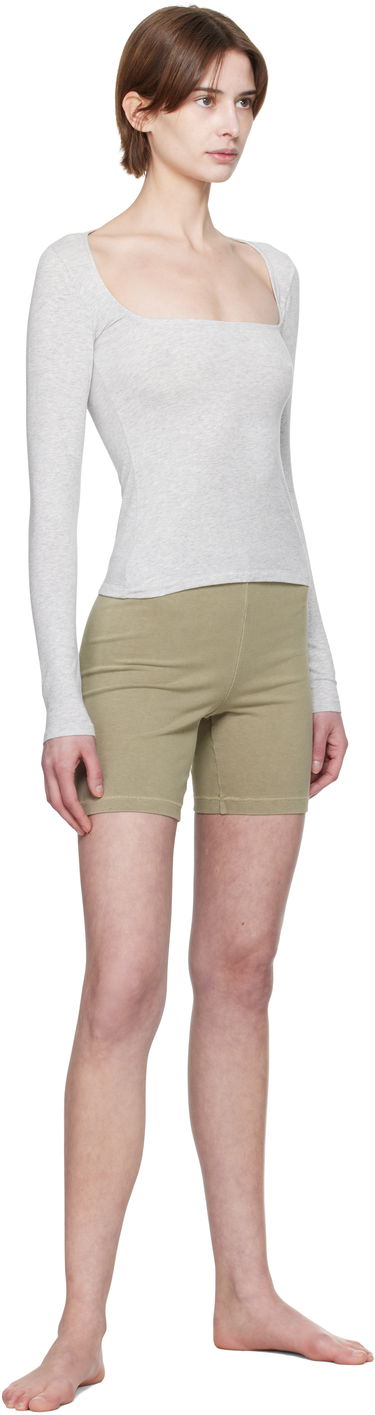 Tielko SKIMS SKIMS Cotton Jersey Scoop Neck Long Sleeve T-Shirt Šedá | LS-LST-7908W, 3