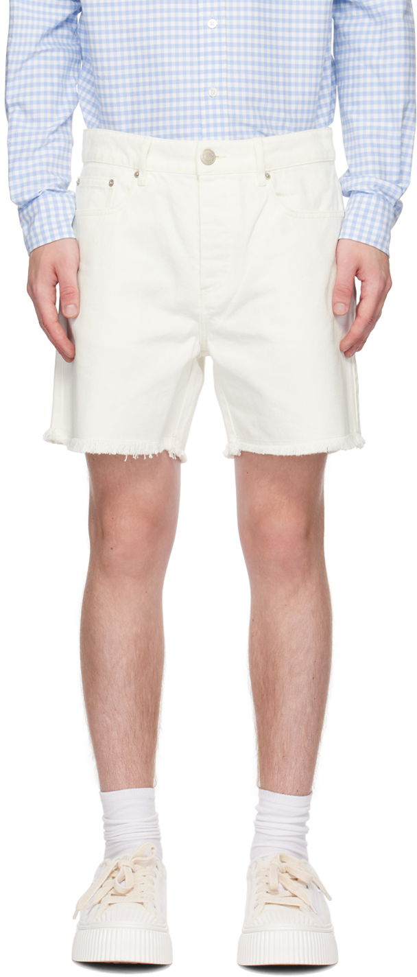 Šortky AMI 'Frayed Denim Shorts Biela | HSO002.CO0033, 0