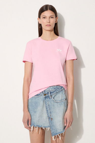 Tričko Alpha Industries T-Shirt Basic Logo Print Ružová | 196054.491, 0