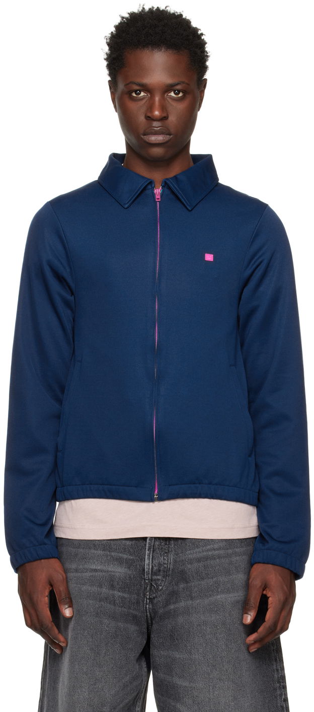 Mikina Acne Studios Zip Sweater Navy | CI0118-, 0