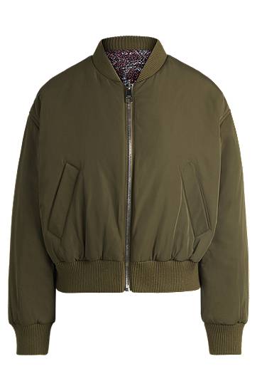 Bomber bunda BOSS Reversible Water-Repellent Bomber Jacket Zelené | 50521621, 0