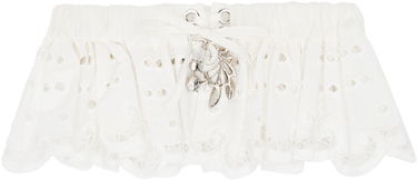 Opasok Chopova Lowena Exclusive Off-White Ruffled Garter Biela | W6340, 0