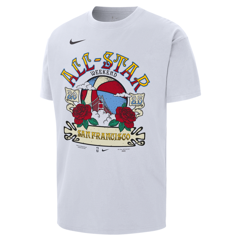 Tričko Nike NBA Max90 2025 All-Star Weekend San Francisco T-Shirt Biela | HQ0682-100