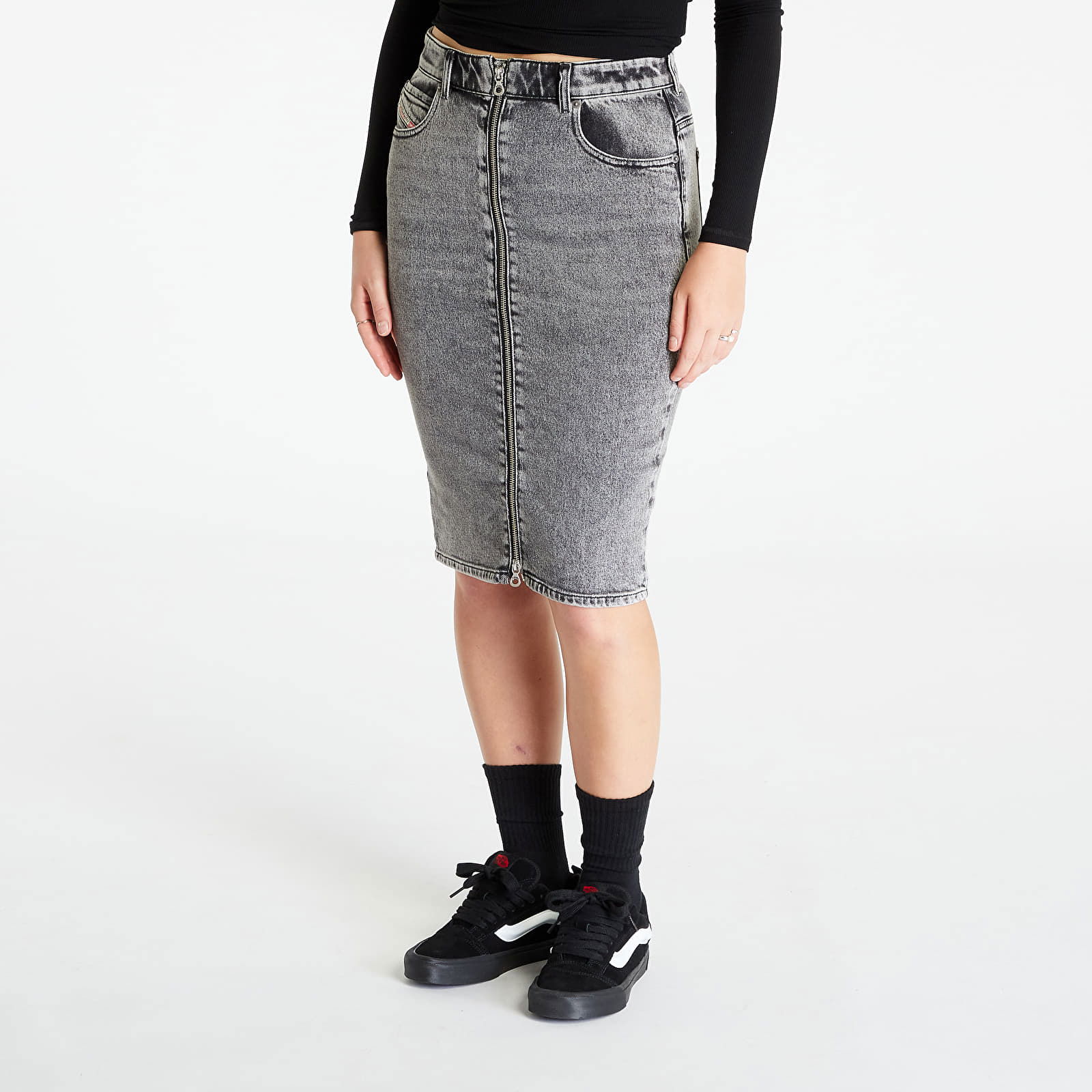 De-Pencil-Z Skirt Black/ Blue