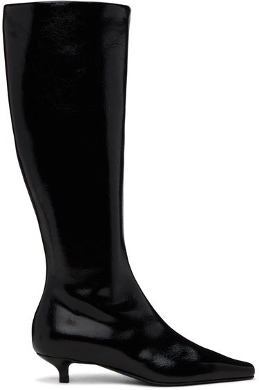 Šaty TOTEME Totême 'The Slim' Kitten Heel Knee-High Boots Čierna | 241-WAS954-LE0046, 0