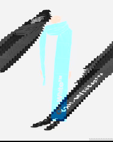 Šál Off-White Bounce Maxi Ski Scarf Blue Modrá | OMMA030F22KNI001 4510, 6
