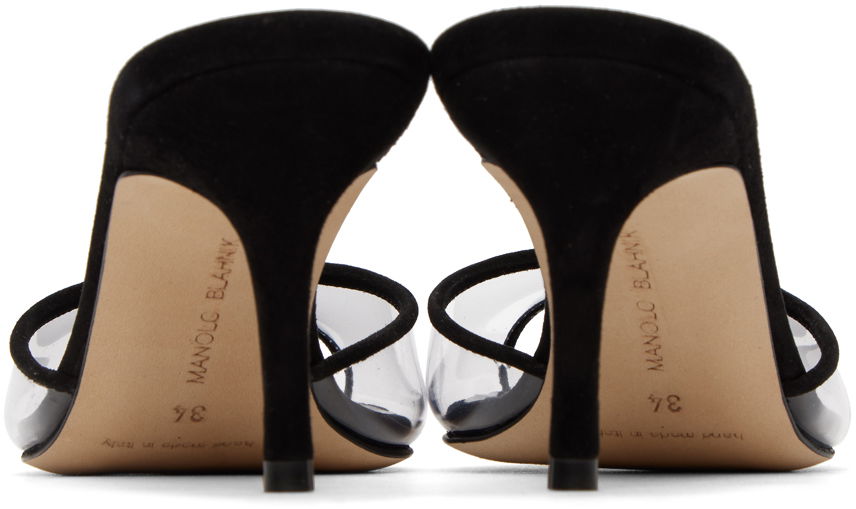 Doplnky Manolo Blahnik Manolo Blahnik Jadifa PVC Heeled Mules Čierna | 422-1418, 1