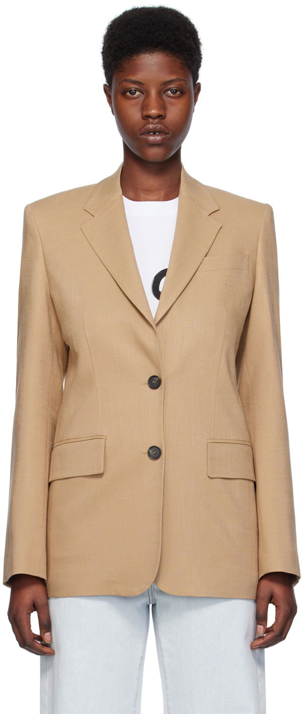 Bunda MSGM Single-Breasted Blazer Béžová | 3641MDG23 247010