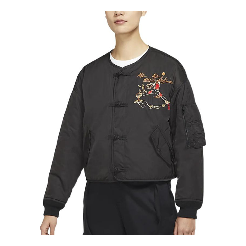 Bomber bunda Jordan Air Jordan Ribbed Cuff Reversible Jacket Čierna | DO4146-010