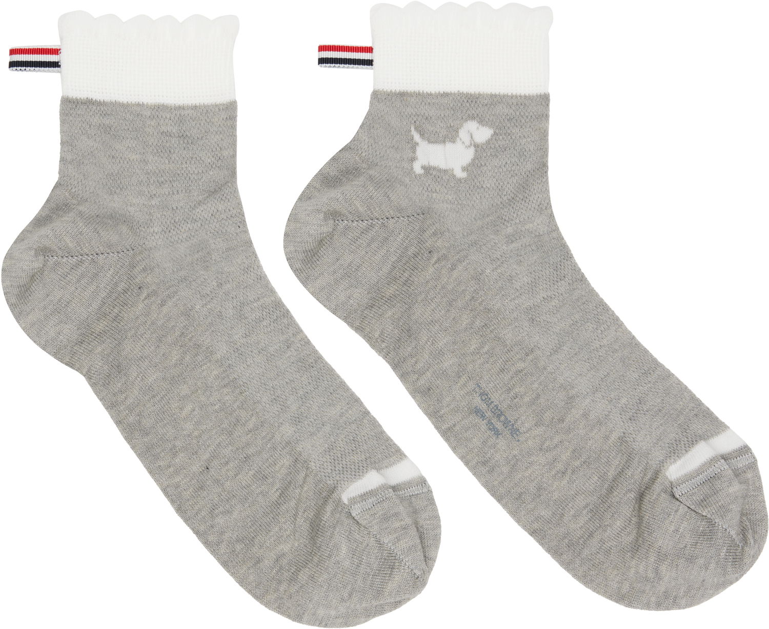 Ponožky Thom Browne Pointelle Stitch Hector Crew Socks Šedá | FAS240A-Y3011, 0