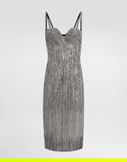 Dolce & Gabbana Sequined Fringe Calf-Length Dress