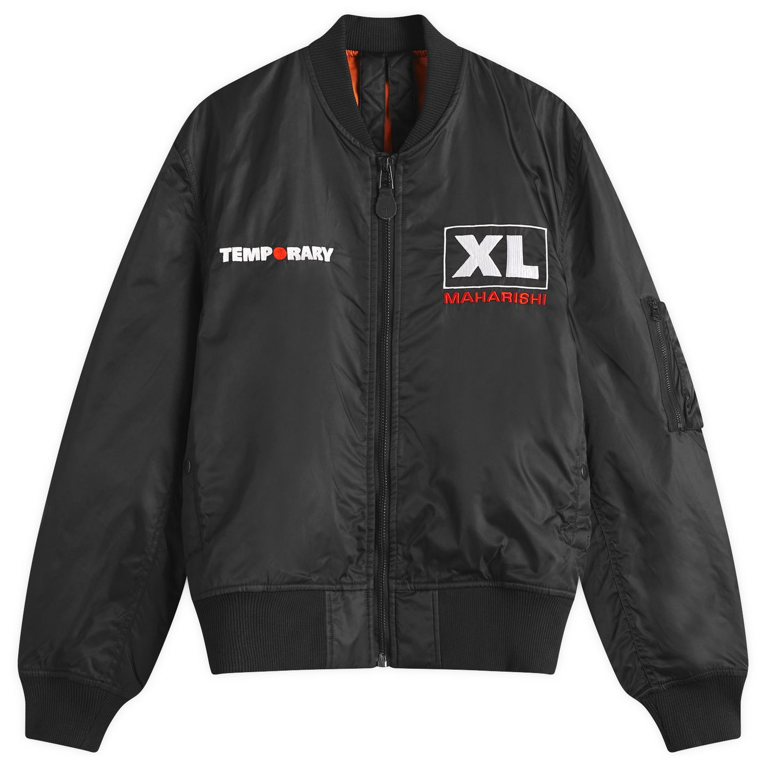 Bomber bunda Maharishi Maharishi XL Temporary Celeste MA-1 Flight Jacket, Size Large Čierna | 6109-BLK, 1