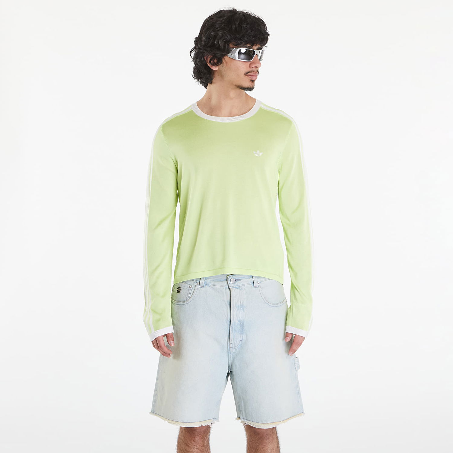 Tričko adidas Originals Wales Bonner x Knit Long sleeve Tee Semi Frozen Yellow/ White Žltá | IZ1892, 0