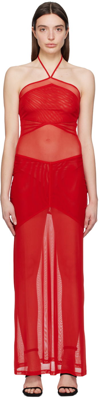 Šaty Miaou Miaou Serena Maxi Dress Červená | 5055PM3SCA, 0