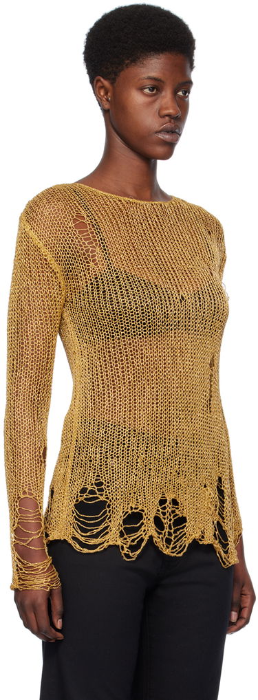 Sveter R13 R13 Distressed Knitted Sweater Žltá | R13WY165-Y121B, 1