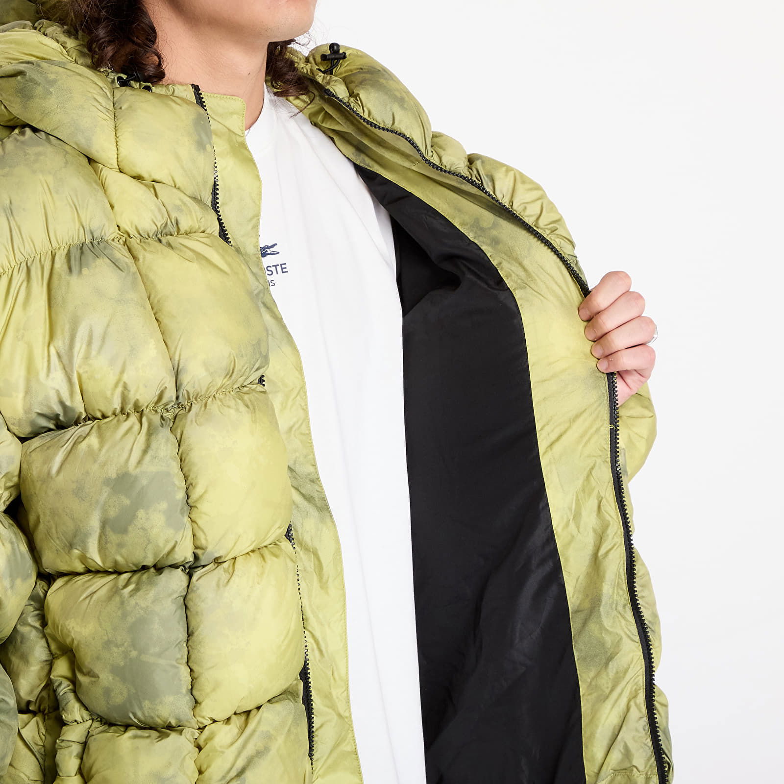 Jacket Sport Patch Square Quilted Puffer Jacket Lime Green L