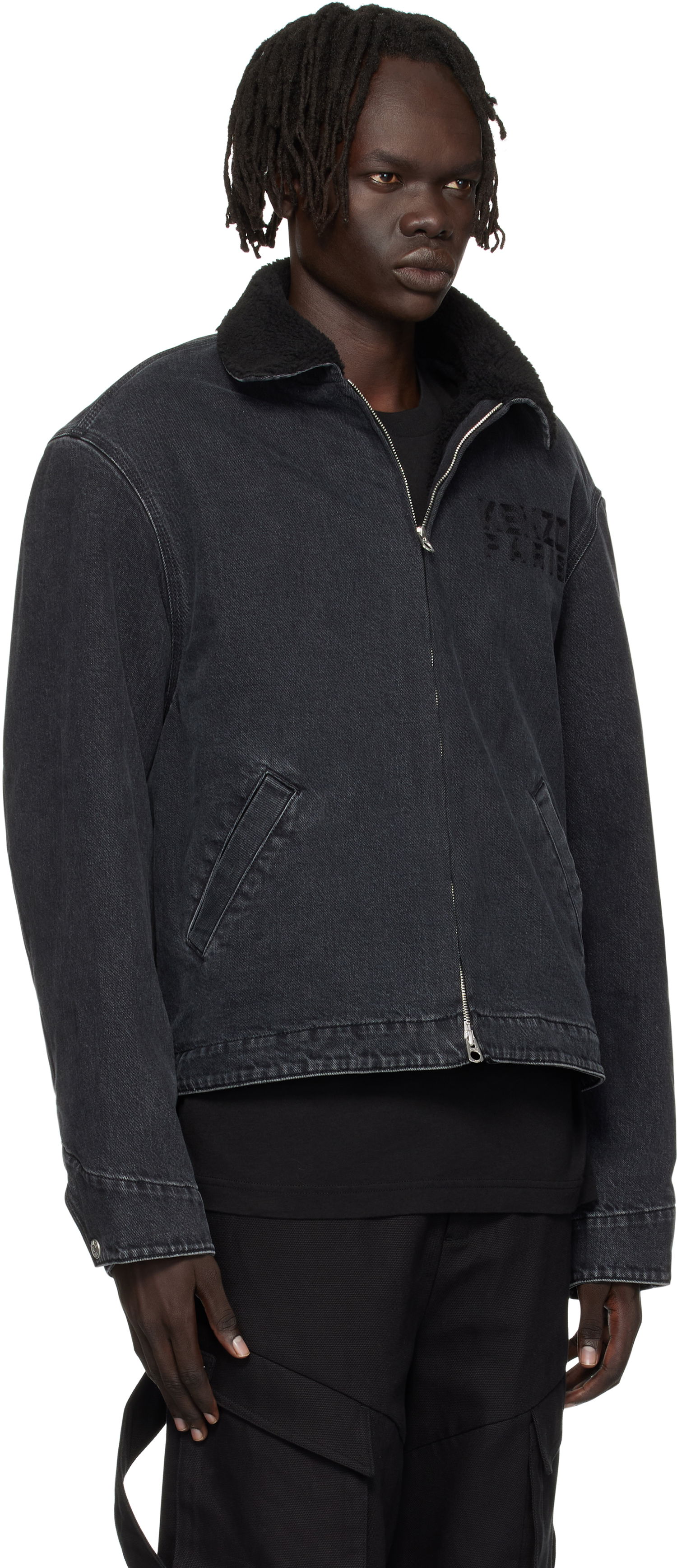 Bunda KENZO Kenzo Paris 'KENZO Happy Tiger' Denim Utility Jacket Čierna | FF65DB1056C4, 1
