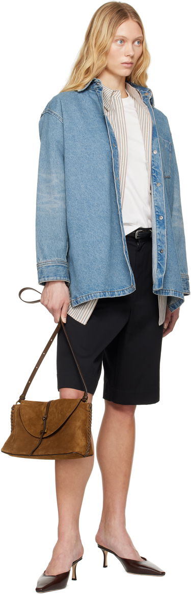 Košeľa AMI AMI Paris Ami de Coeur Denim Overshirt Modrá | FJK273.DE0046, 3