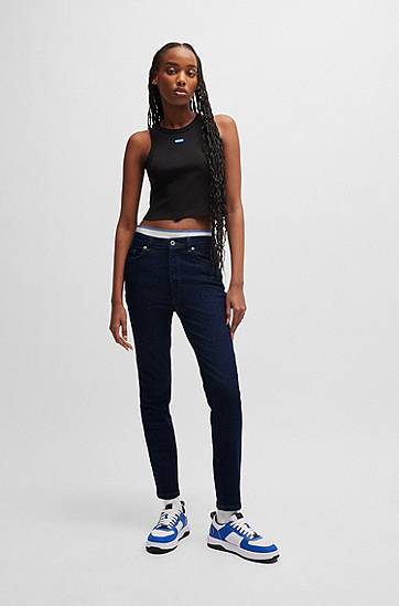 Džínsy BOSS Skinny-Fit Stretch Denim Jeans Modrá | 50513694, 1