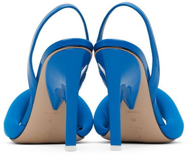 Starostlivosť o obuv The Attico Attico Rem Heeled Slingback Sandals Modrá | 227WS522 L002, 1