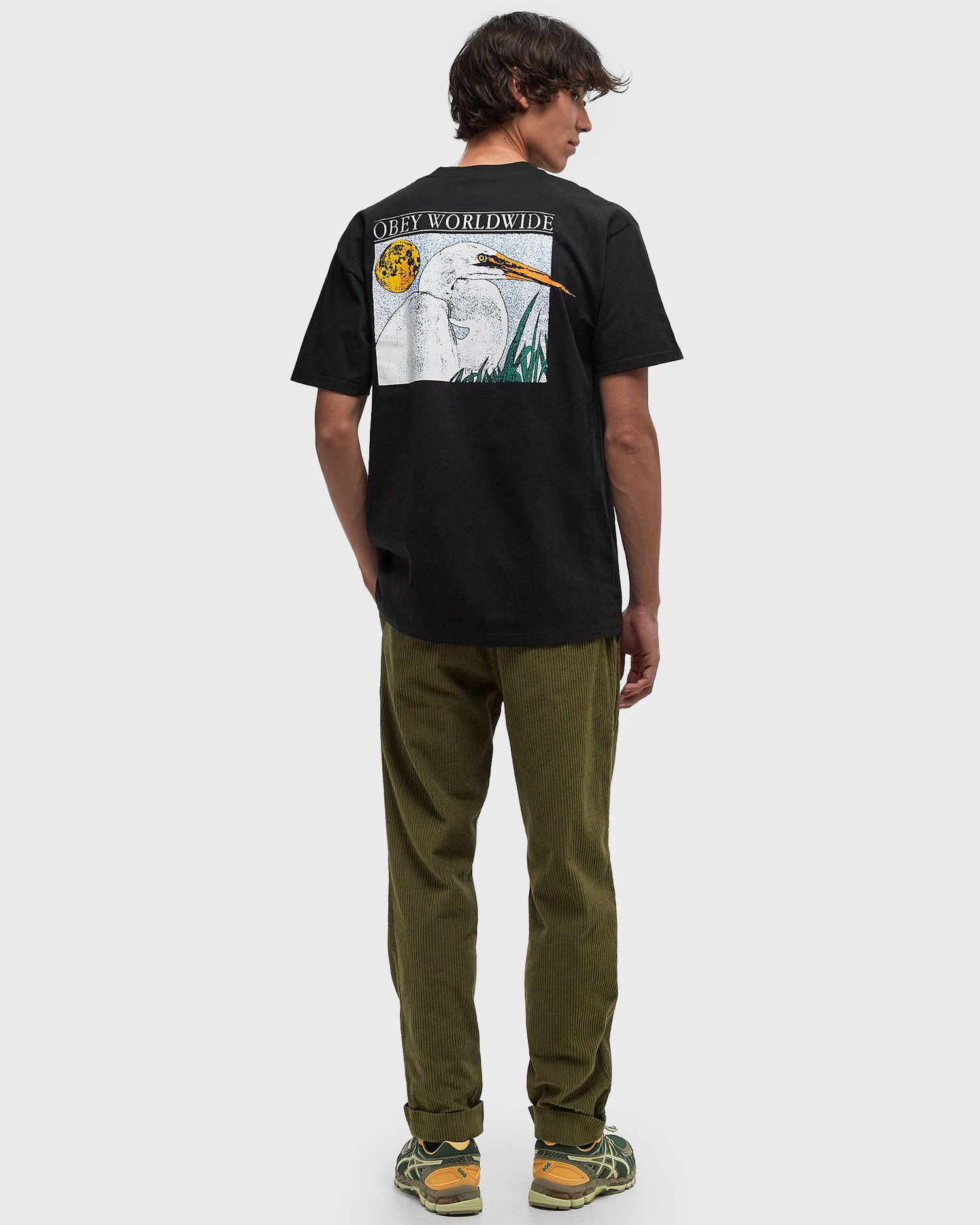 Tričko OBEY Wildlife Black T-Shirt Čierna | 165263892-BLK, 1