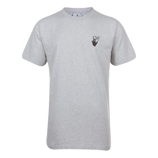 Tričko Off-White Short Sleeve Round Neck T-Shirt Šedá | OMAA027R21JER0030825, 0